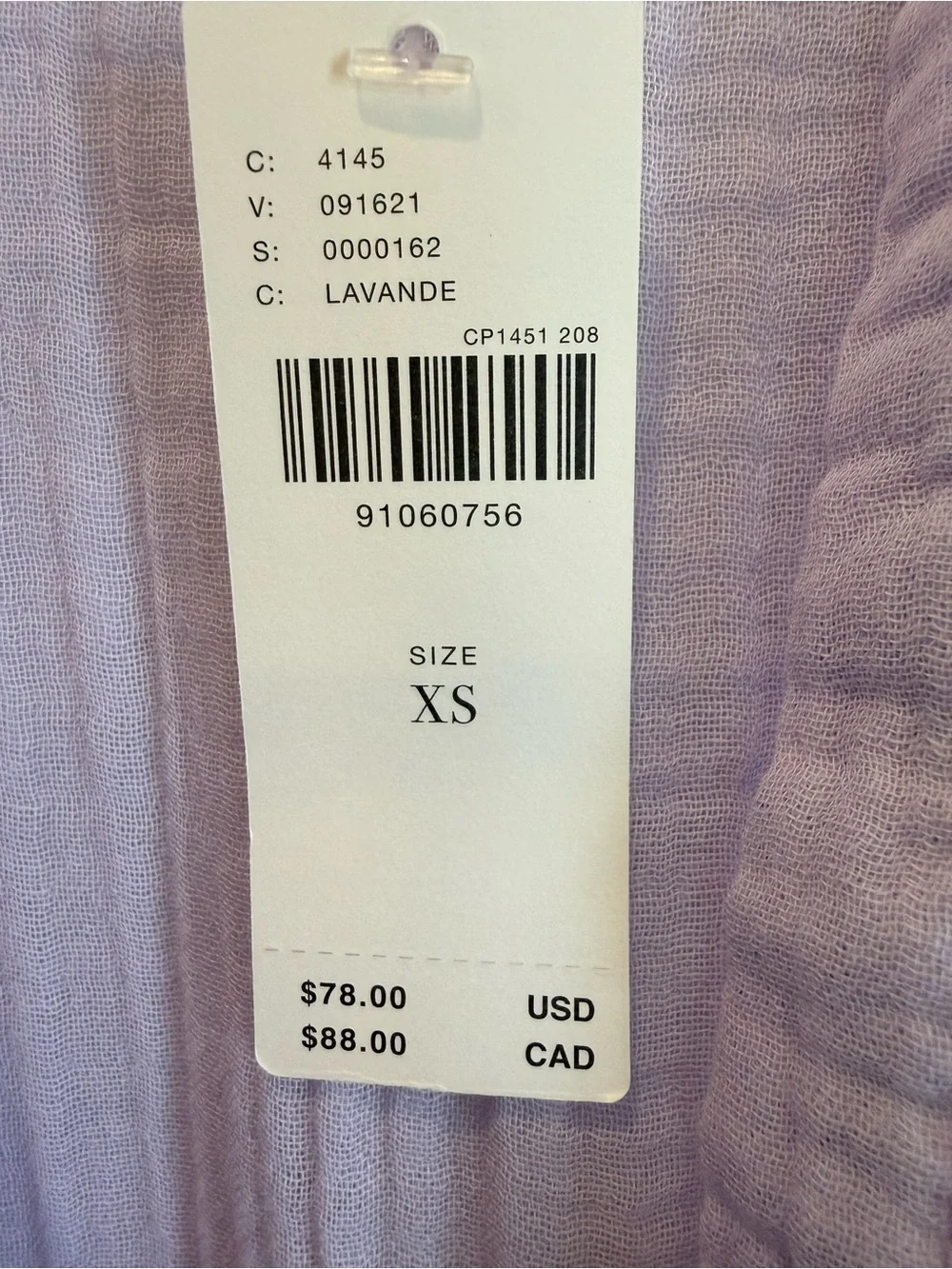 Anthropologie Kallie Flowy Mini Tunic Dress, NWT in Lavender, size XS